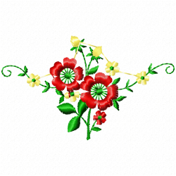 Flowers Embroidery Design 6